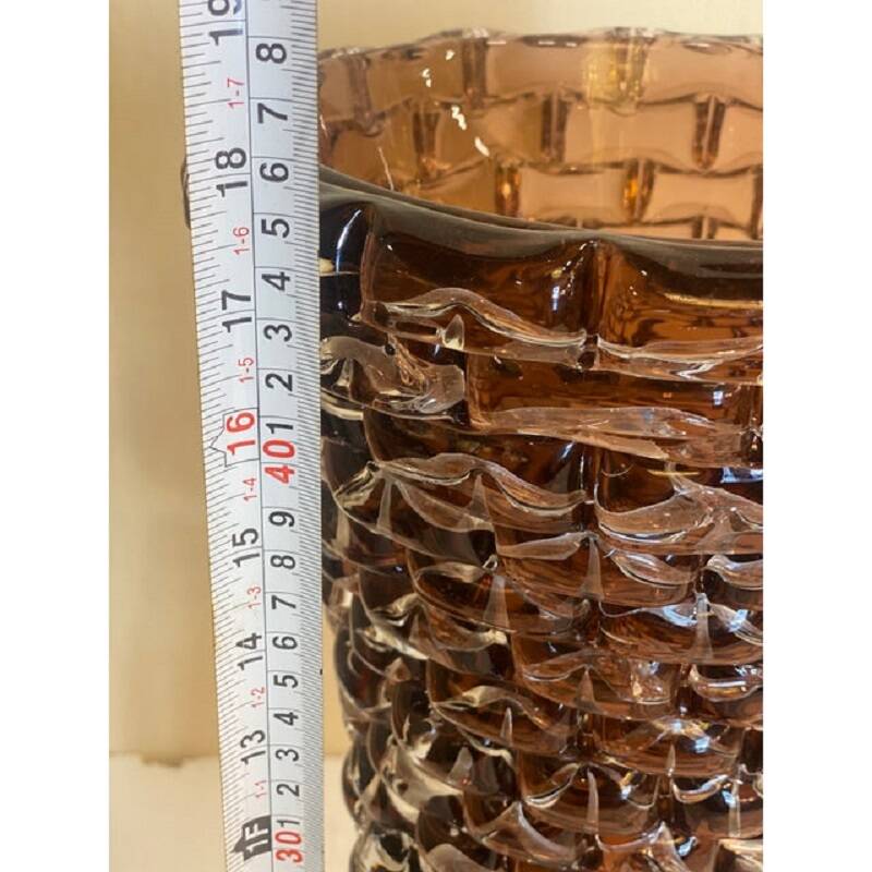 Contremporary" Rostrato" Fumè Murano Glass Table Lamp