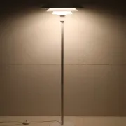 Multilayer floor lamp / white / Danish modern design / 1980s / Form-Light