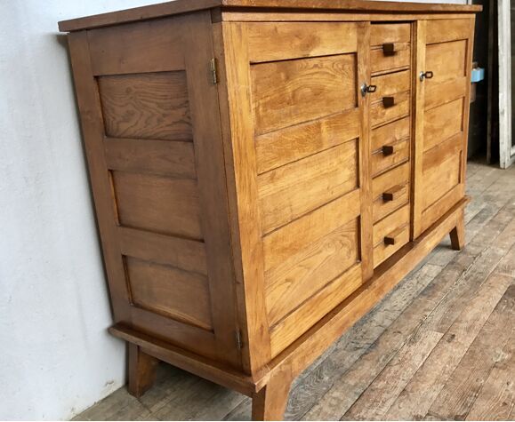 Buffet meuble de re construction René Gabriel pieds compas