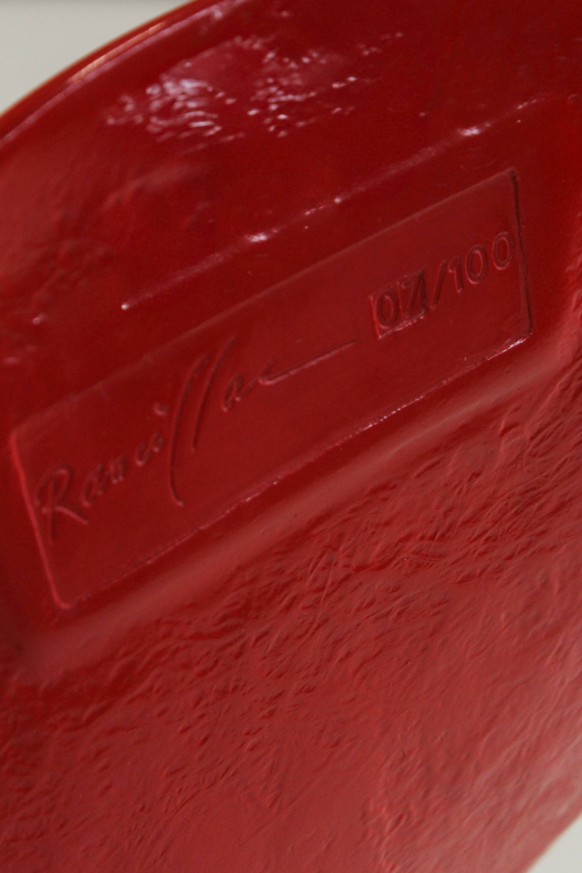 Chaise Longue "Elephant" by Bernard Rancillac – Limited Edition 07/100 – Red