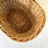Braided wicker basket