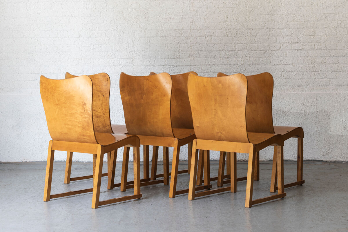 Set of 6 dining chairs by Bengt Jonsson, Sweden, 1950’s