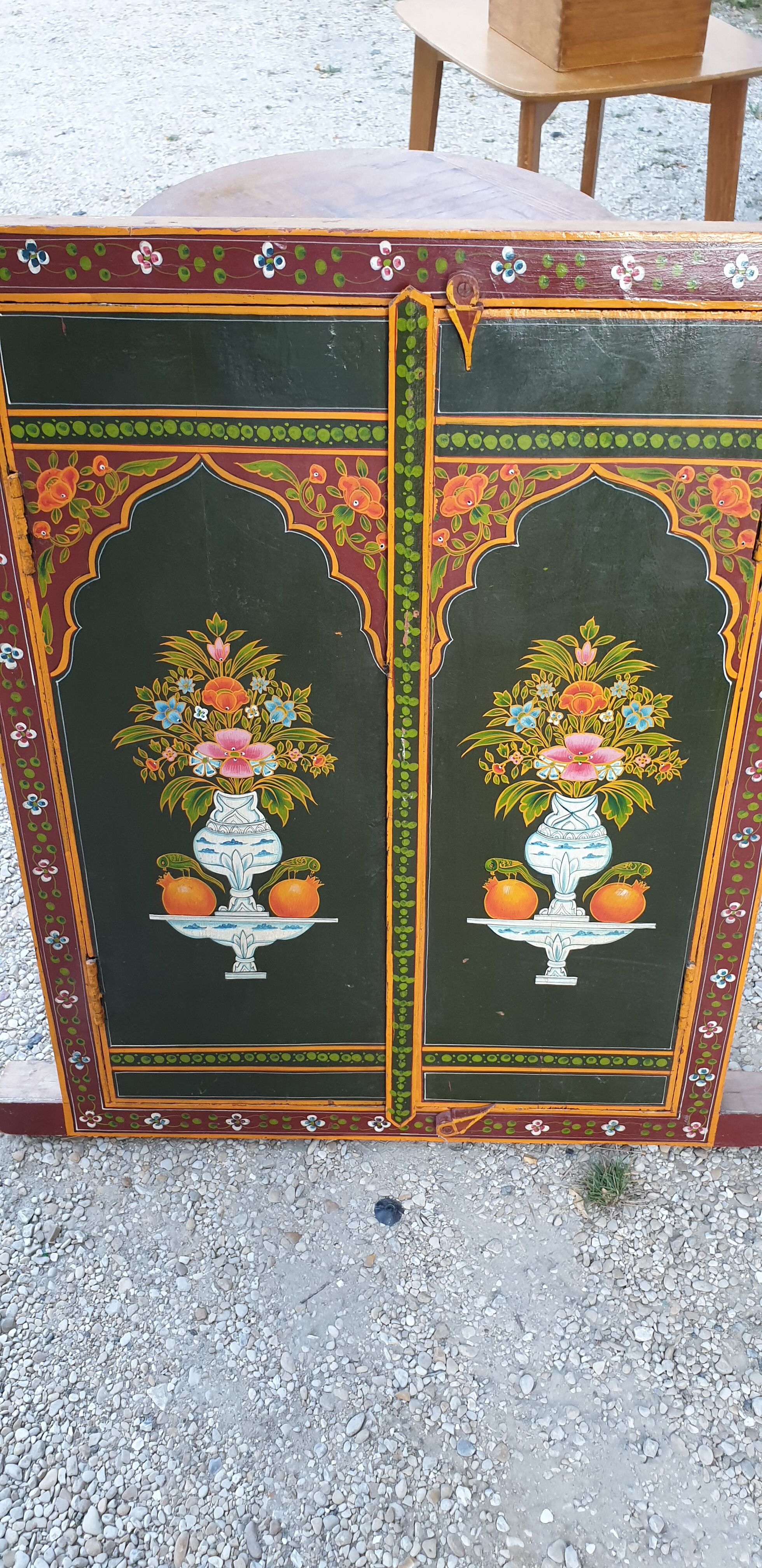 Freehand painted window panel