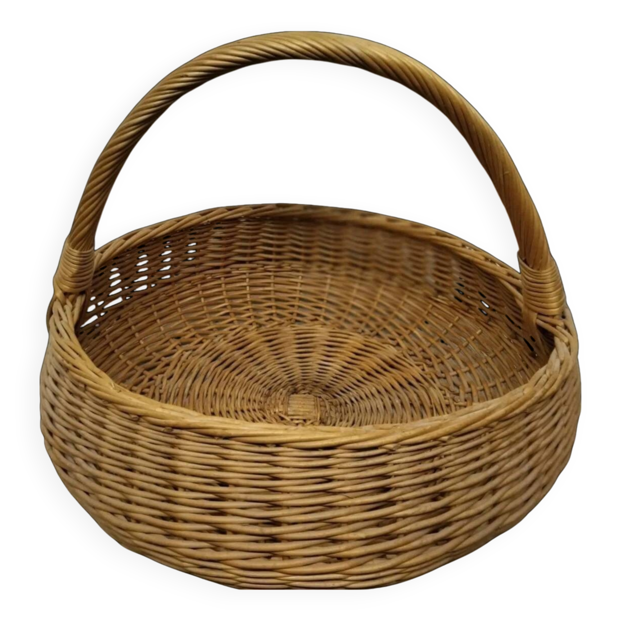Large vintage wicker basket