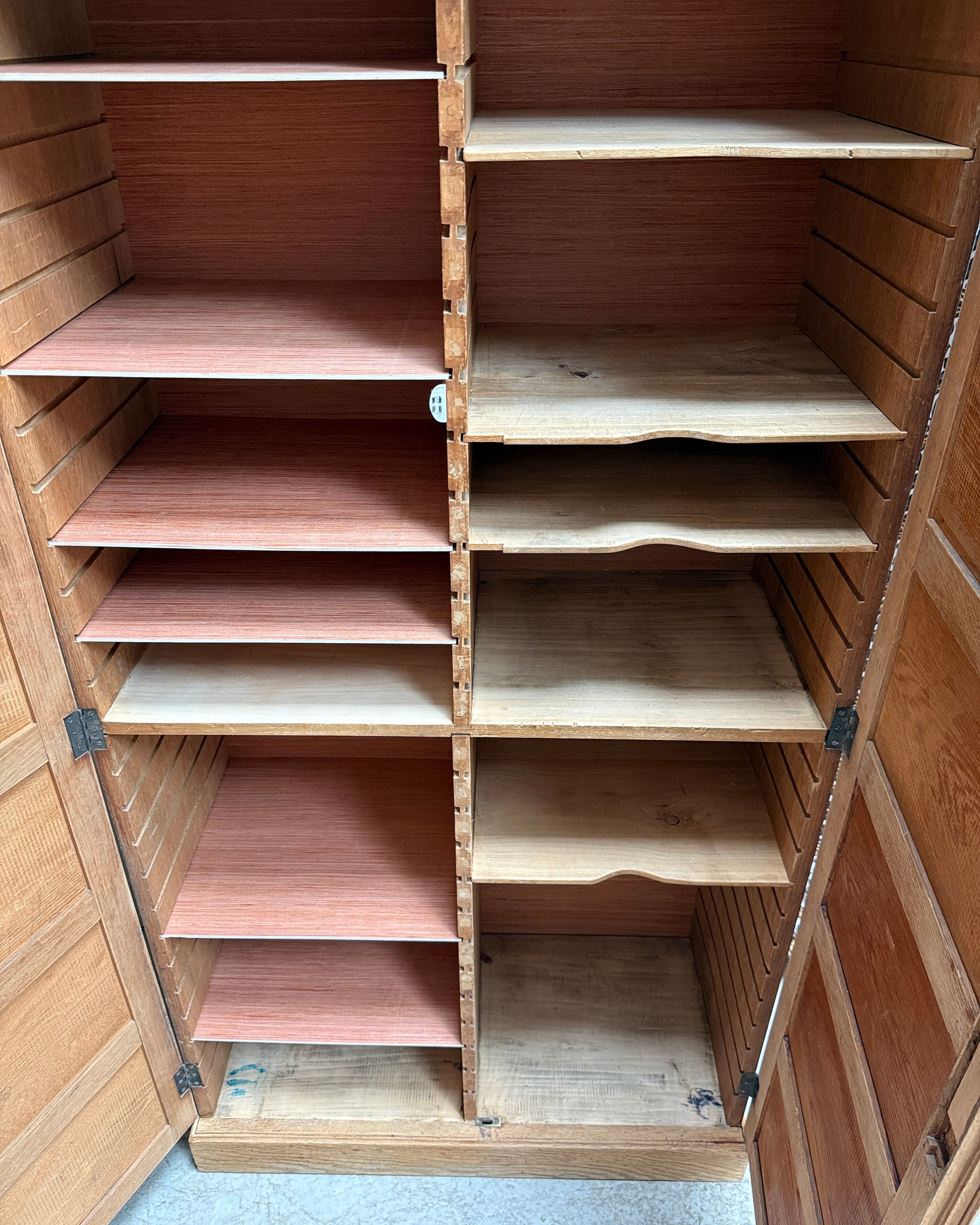 Oak notary cabinet