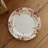 Antique dessert plate, ironstone Creil and Montereau – Achill model