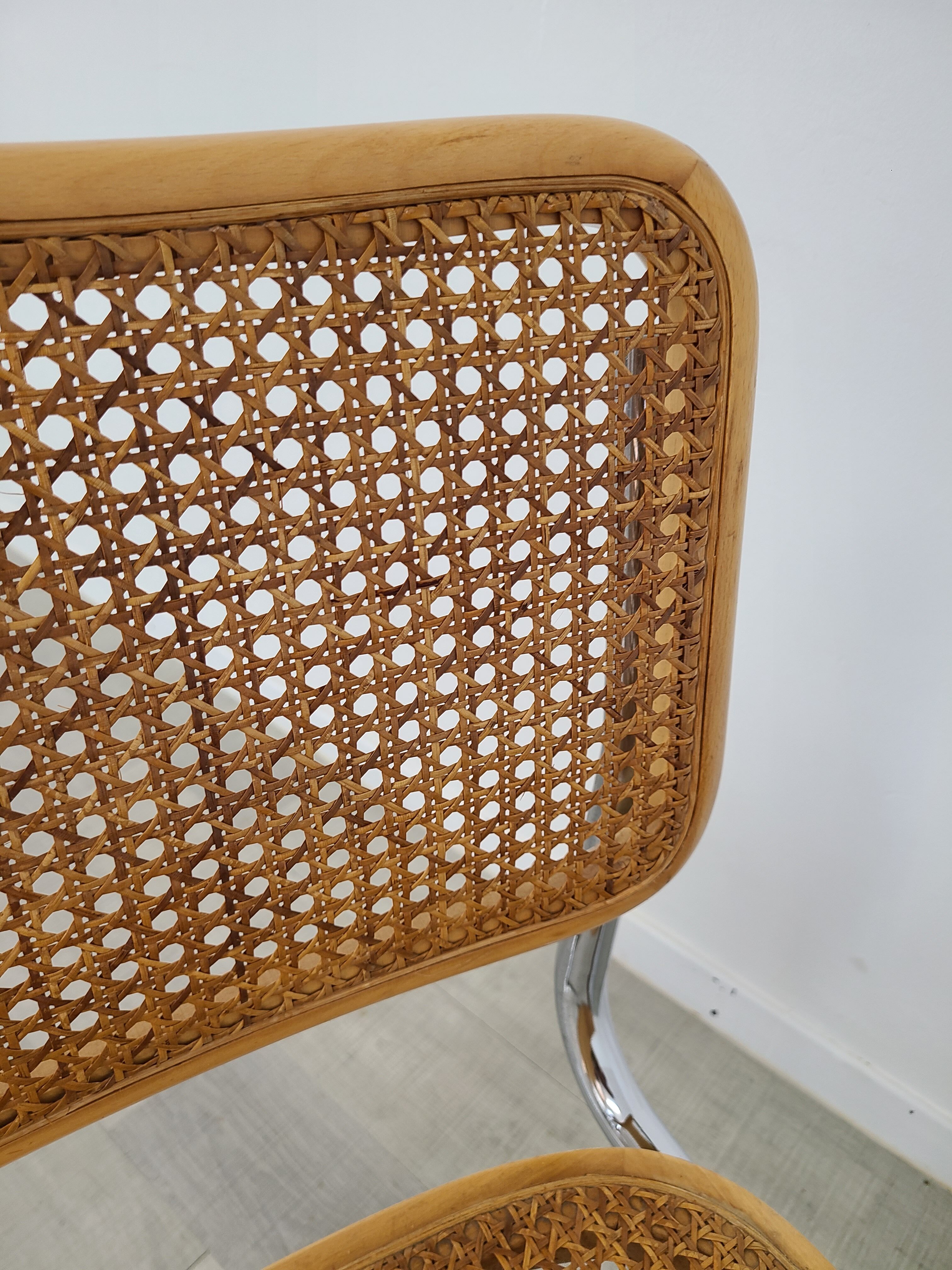Chaises Cesca B32 design Marcel Breuer vintage