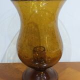 Very pretty candle holder in Biot bubble blown glass