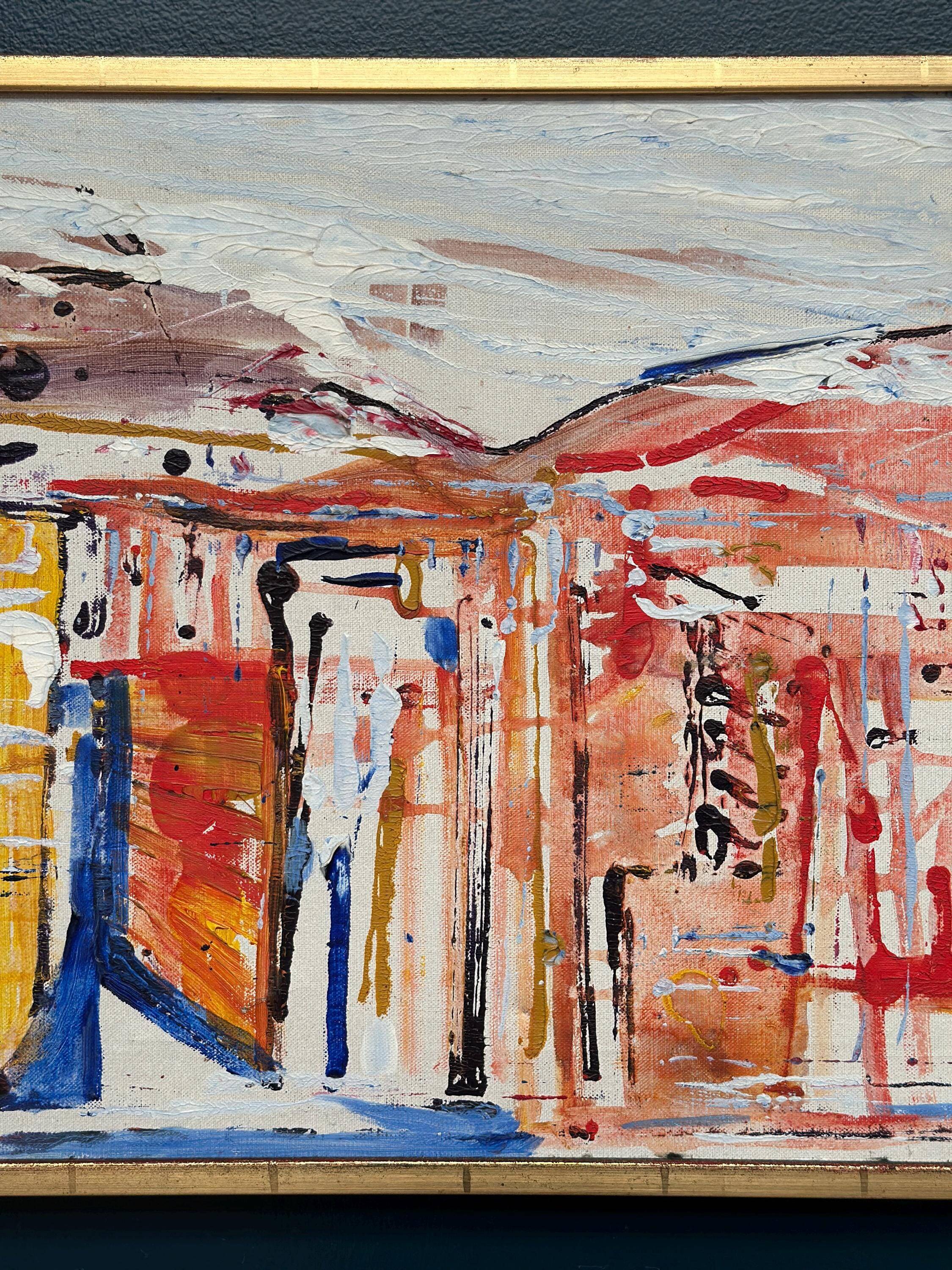 Swedish Oil on Canvas – “Composition” by Tore Hultcrantz