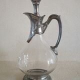 Ewer decanter with tin mount