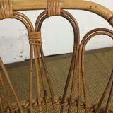 Set of 4 rattan armchairs