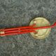Tabouret canne / chaise pliante Ulisse, rouge, design Ivan Loss, italien vintage années 1980