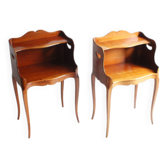 Pair of Louis XV style night stands, 1930s. Set of 2.