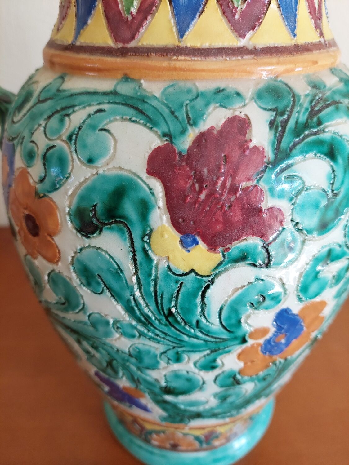 Large earthenware vase from Monaco Cerart 1950 1960