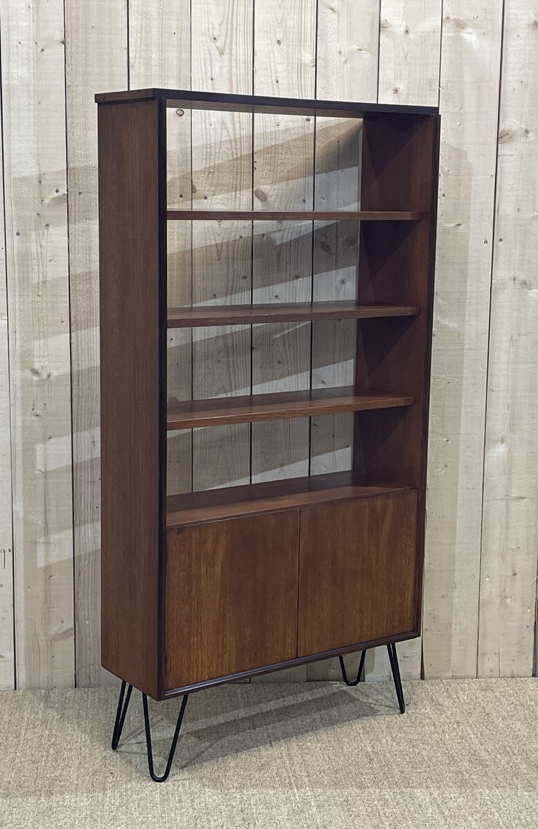 English library of the G-Plan brand of the 70s in teak