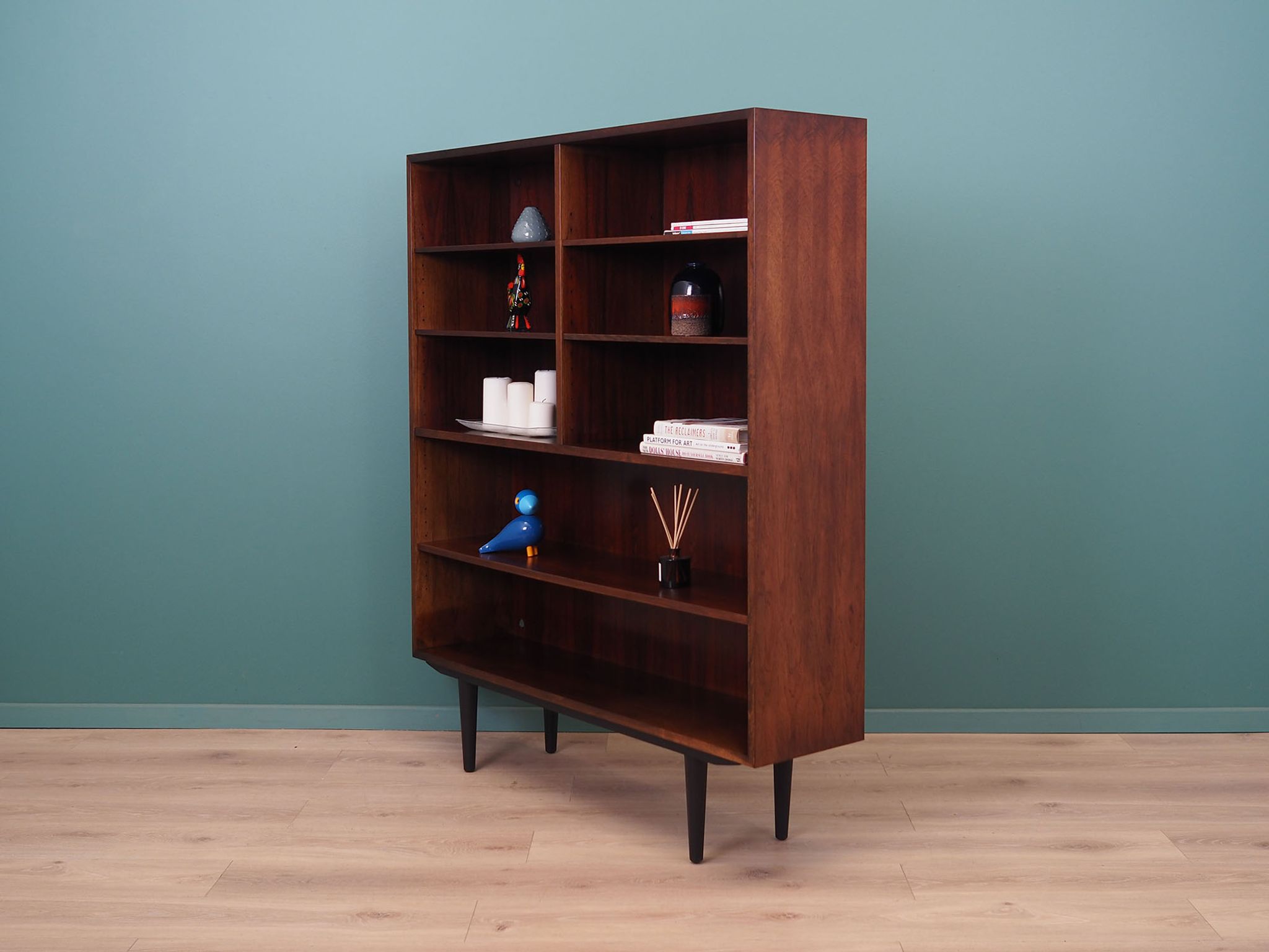 Bibliothèque en palissandre, design danois, années 1960, fabriquée par Omann Jun