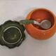 Vintage Barbotine Saucepan/Mustard Pot