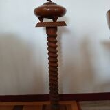 Vintage Column Stand - Carved Solid Wood - Art Deco Style