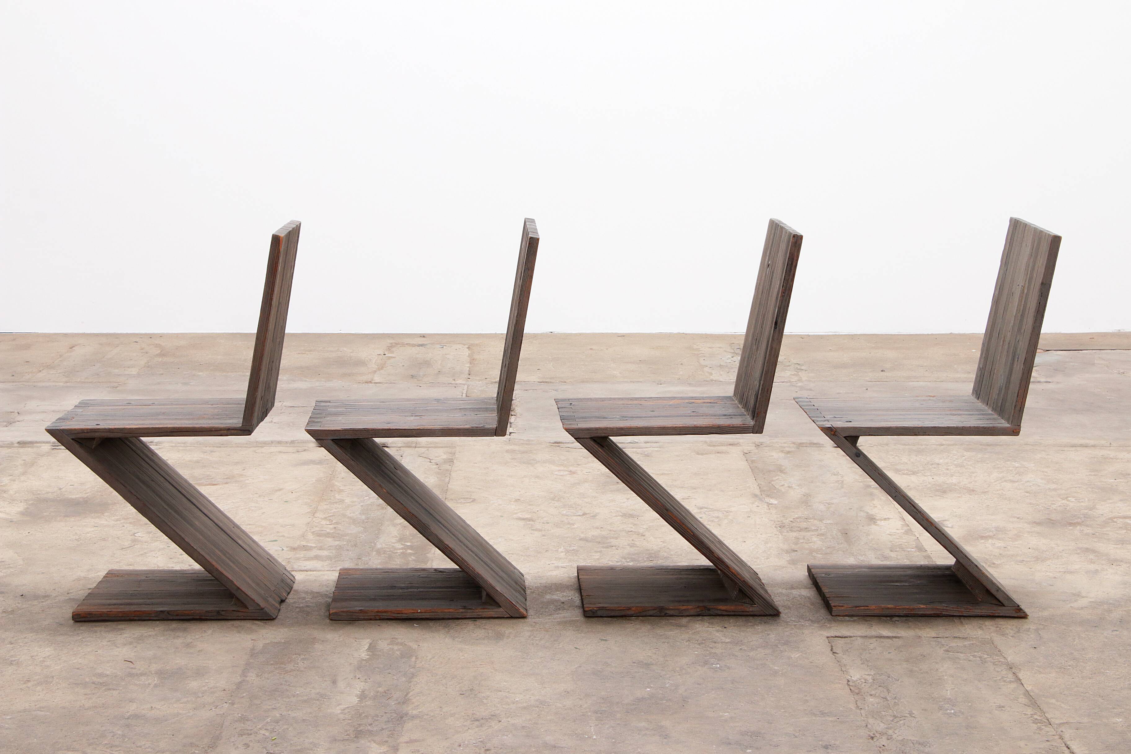 Rietveld Zigzag Chair - Classic Design Furniture in American Pine 1950