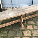 Solid oak bench stripped 3m