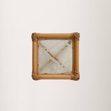 Bamboo Plant Stand with Frosted Glass