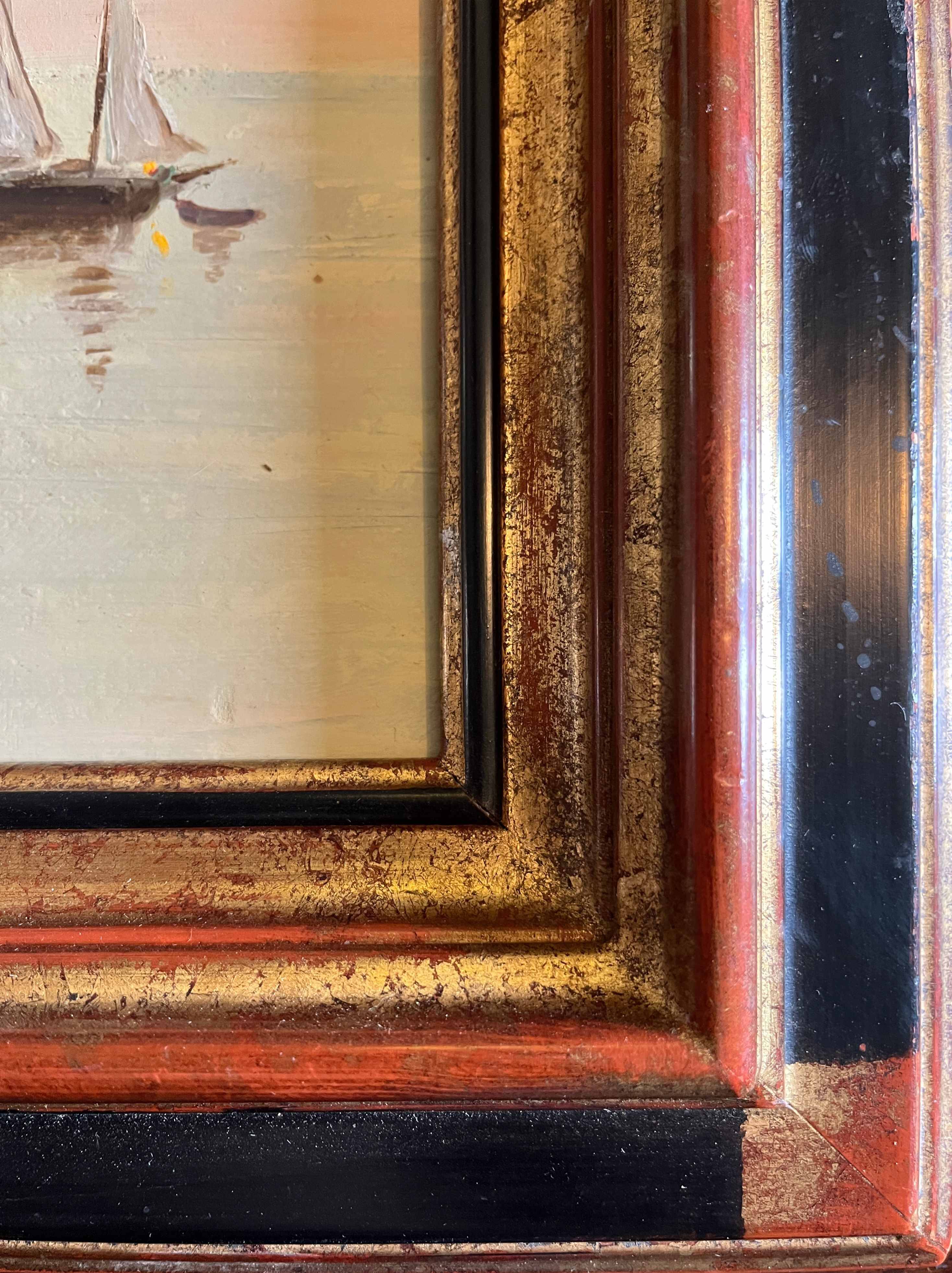 HSP Marine painting "Sailboats in calm weather" + frame