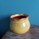 Planter, glazed terracotta flower pot, Provençal pottery