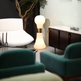 Brillo Floor Lamp in White Murano Glass Attributed to Carlo Nason
