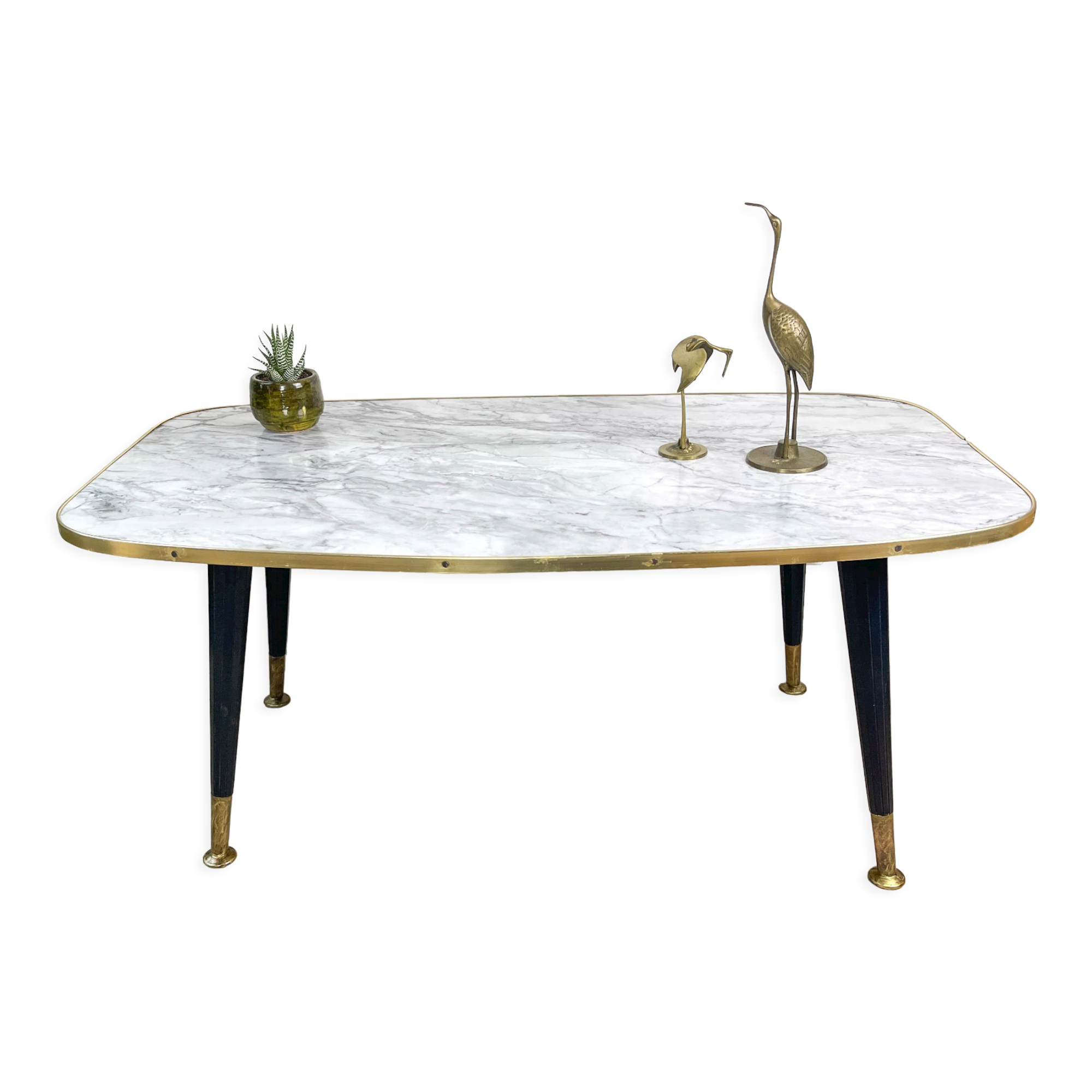 Vintage coffee table 1970 marble effect