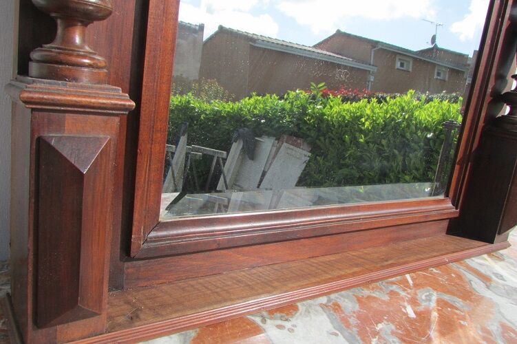 Ancient walnut mirror, 1900s, 100 x 70 cm