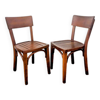 Pair of vintage wooden chairs