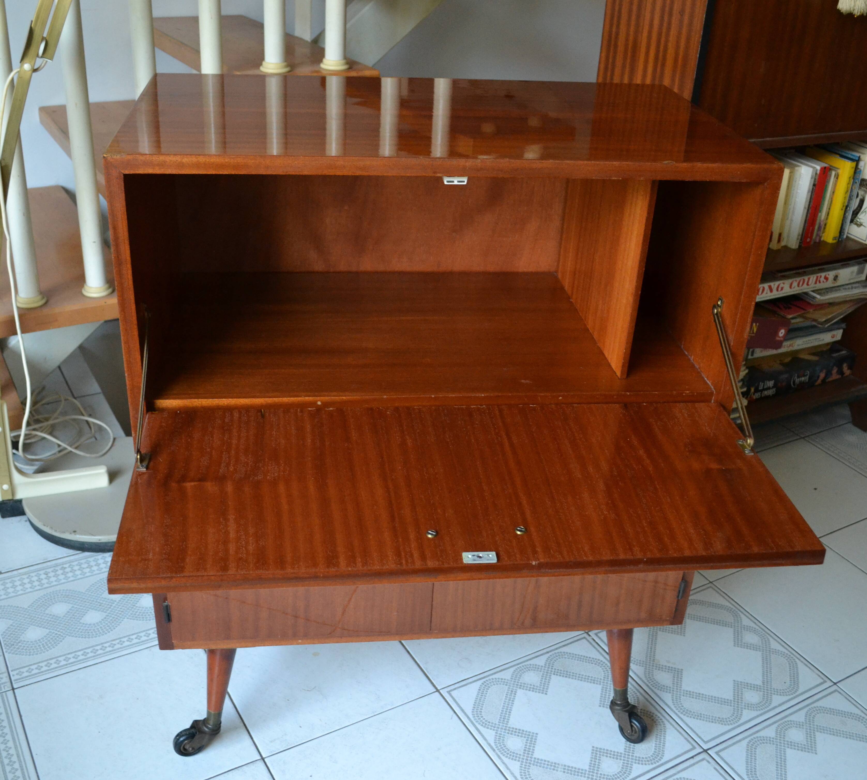 Vintage hifi furniture 60s/70s mahogany