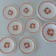 18 plates lotus arcopal vintage orange flowers