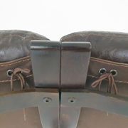 Brown leather two-seater sofa, Norway 1970's