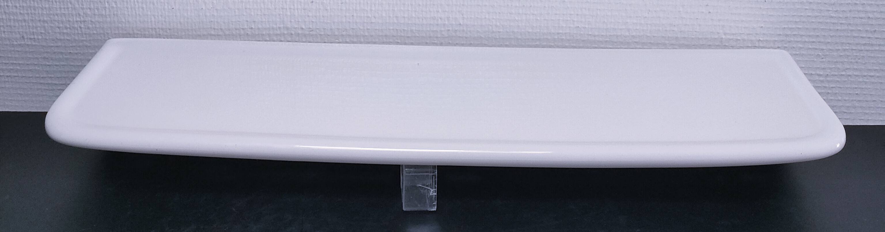 white glazed ceramic wall shelf from the 60s