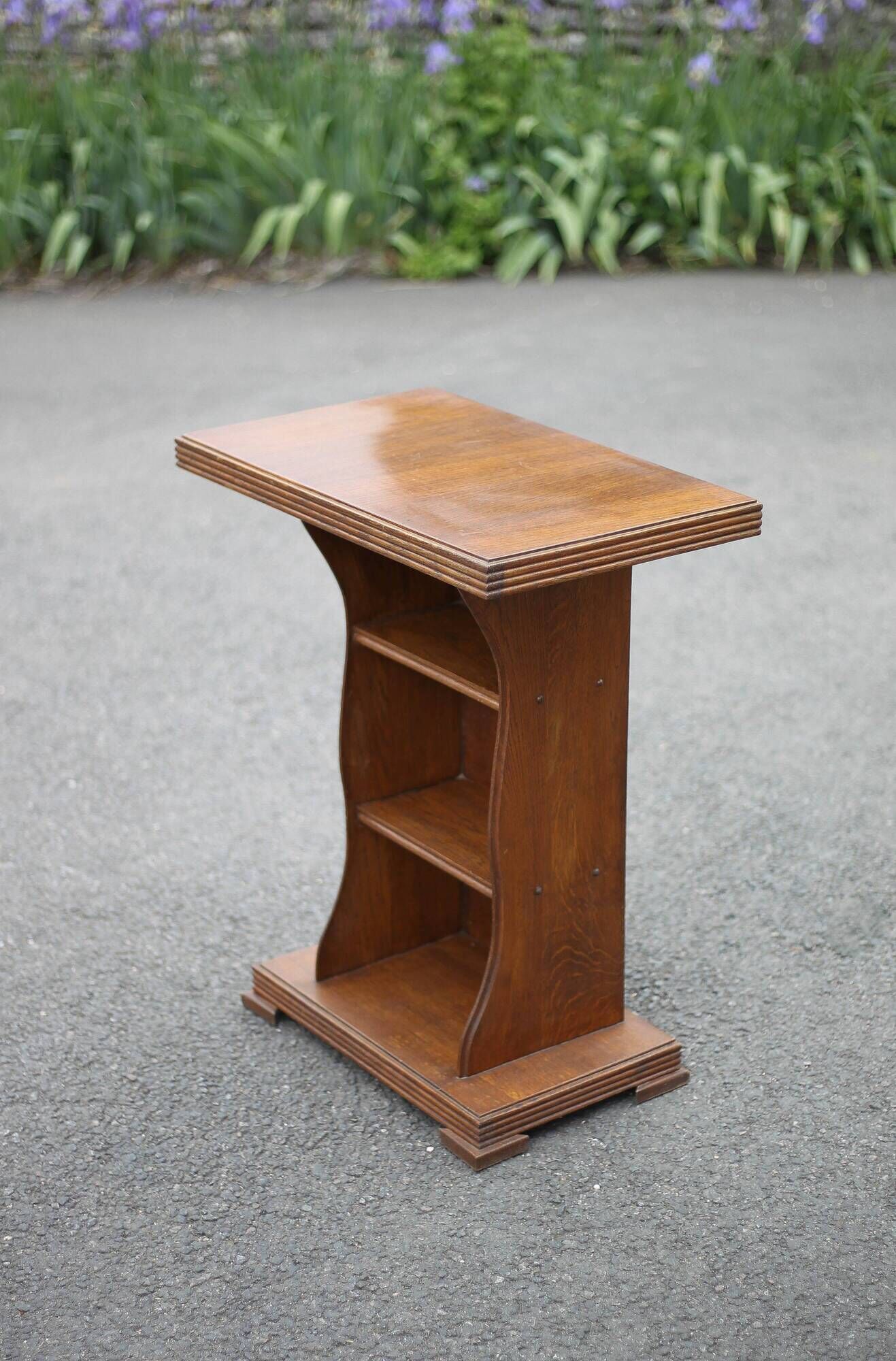 Vintage wooden furniture, wooden console, altar, end table, desk