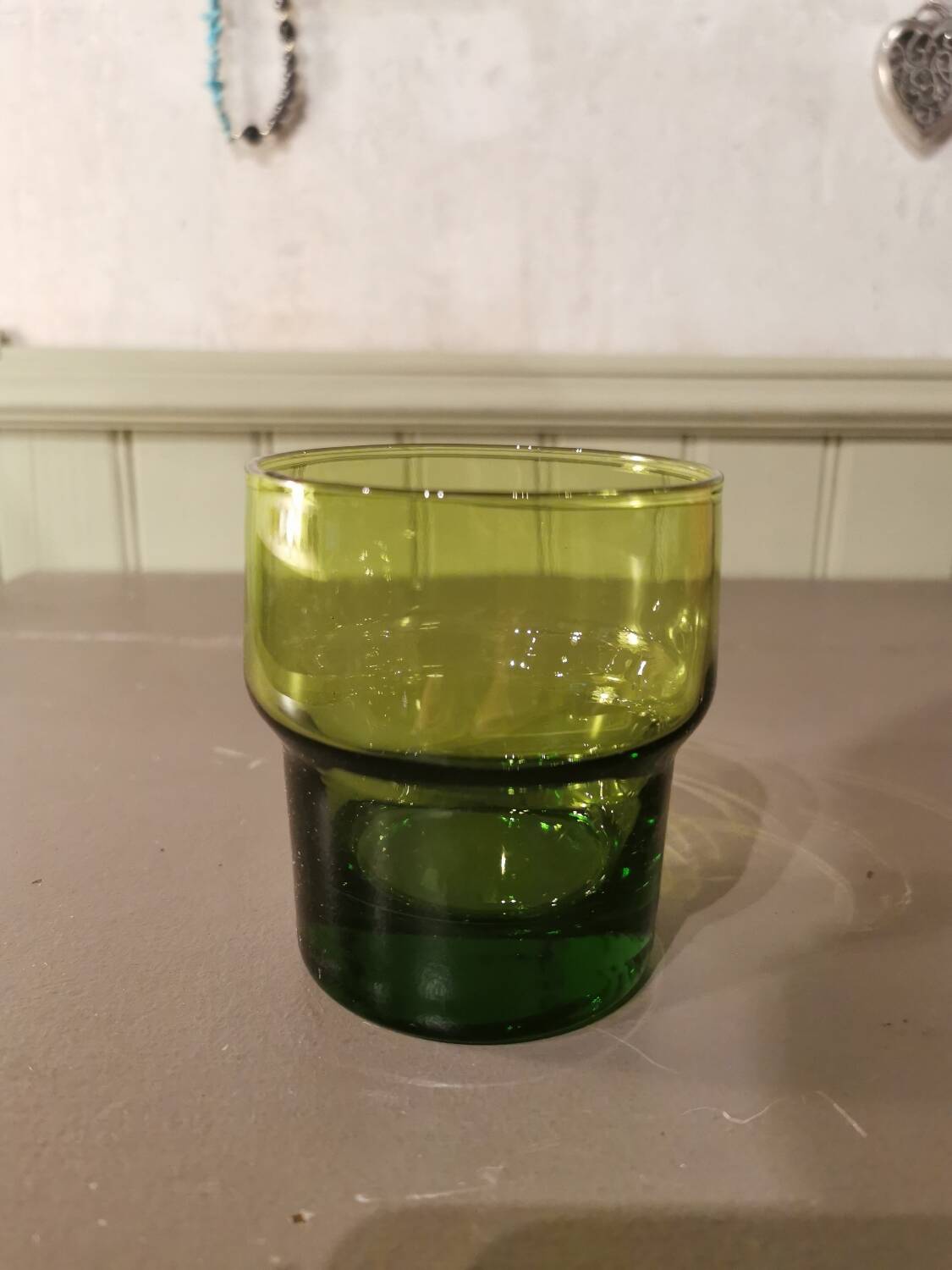 Set of 10 stackable vintage glasses