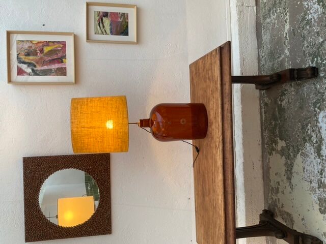 Vintage bottle lamp