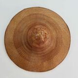 Asian braided wicker hat 70s