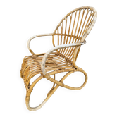 1950s rattan armchair from the Netherlands