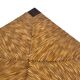 Vintage rattan stool with oak, 60s wabi sabi design, minimalist