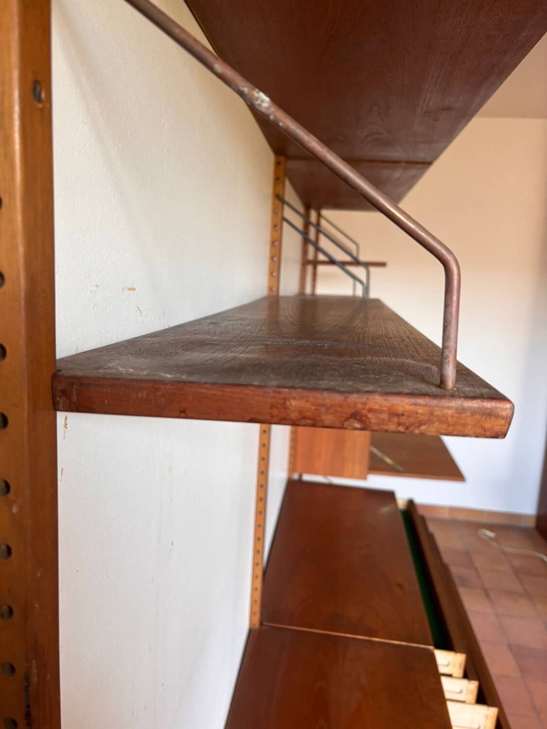 Étagère scandinave en teck modulable