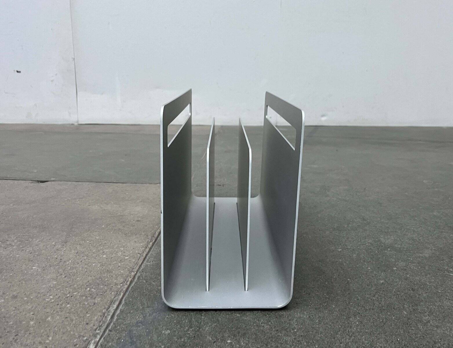 Minimalist aluminium magazine rack by Norman Foster for Helit, Germany, 1990s.