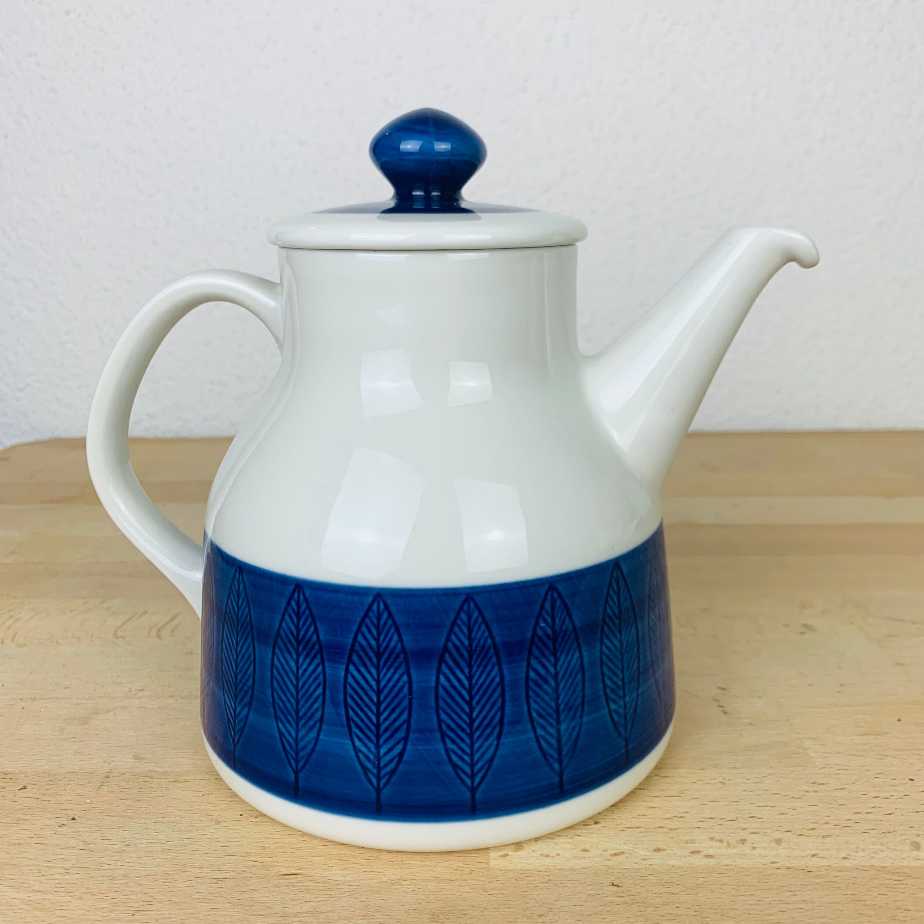 Service à thé théière 6 tasses céramique Koka par Rörstrand Suède, scandinave