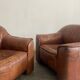 Pair of leather armchairs