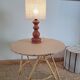 Vintage terracotta wooden lamp
