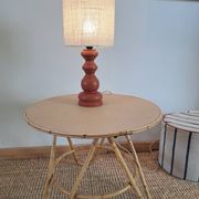 Vintage terracotta wooden lamp