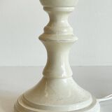 Vintage White-Cream Lacquered WOOD LAMP