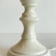 Vintage White-Cream Lacquered WOOD LAMP