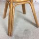 Wooden table and round rattan